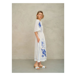 M.A.B.E. - Laney Embroidered Dress | Blue