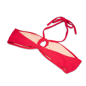 Miska Paris - Ruched Bikini Top | Red