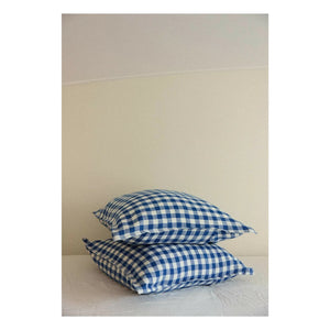 Gabrielle Paris - Vichy Linen Pillowcase | Blue