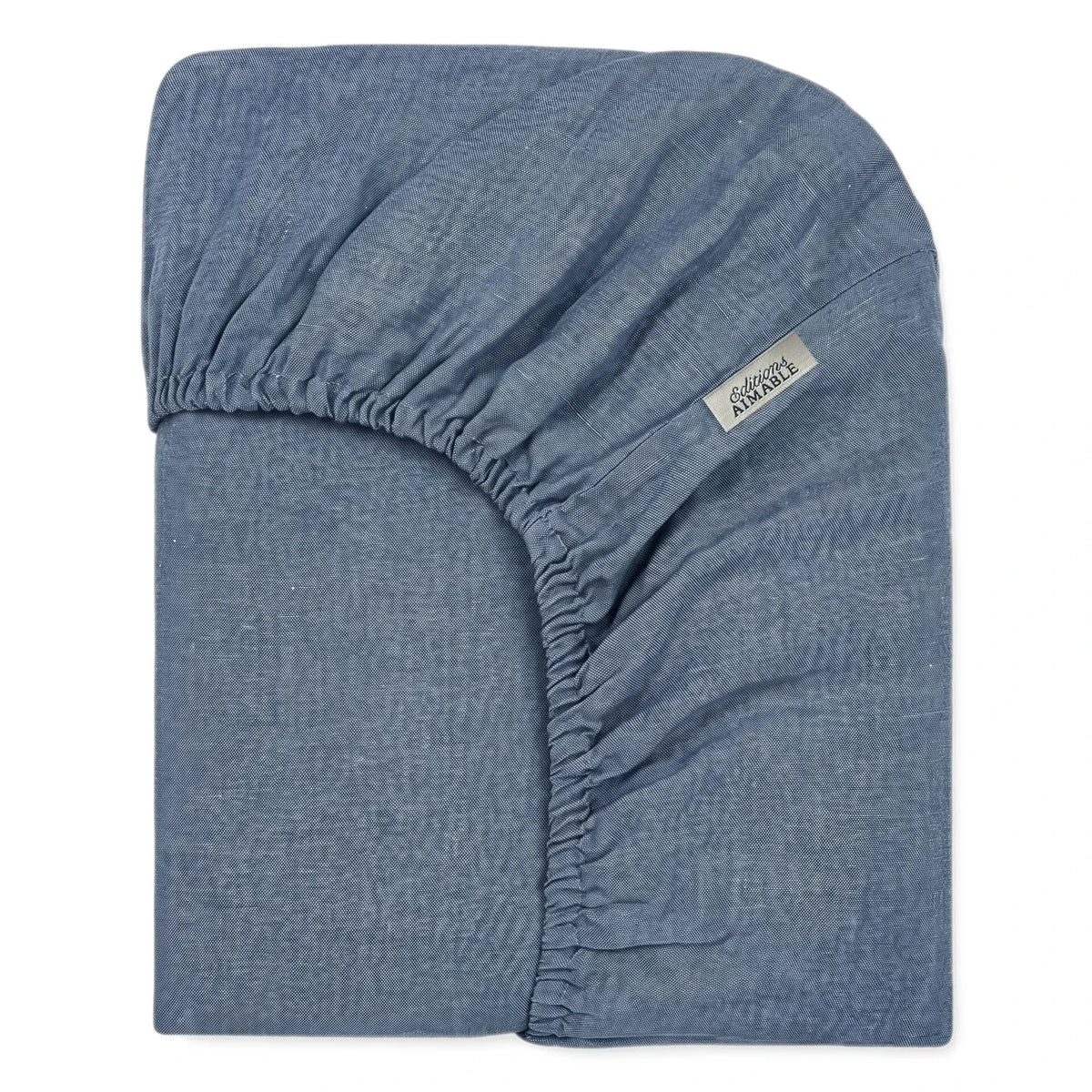 Editions Aimable - Doris fitted sheets | Blue Chambray
