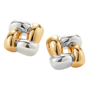 Jenny Bird - Woven Square Hoop Earrings | Gold/Silver
