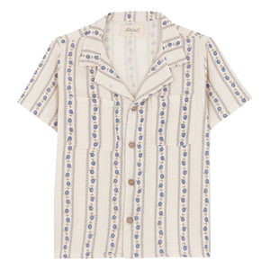birinit - Sariñena Organic Cotton Shirt with Floral Pockets | Ivory