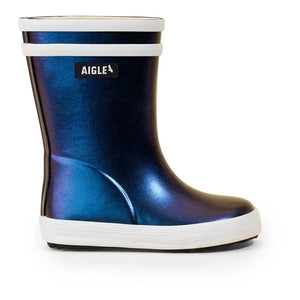 Aigle - Flac Iriserant Baby Rain Boots | Night Blue