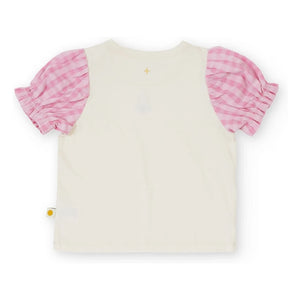 Goldie + Ace - Vichy Balloon Sleeve T-shirt | Cream