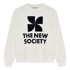 the new society - Cotton Sweatshirt | White