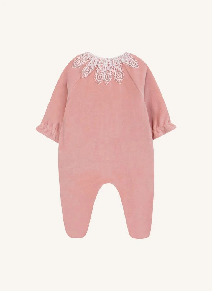 Tartine et Chocolat - Dantel Yakalı Pijama | Şeftali