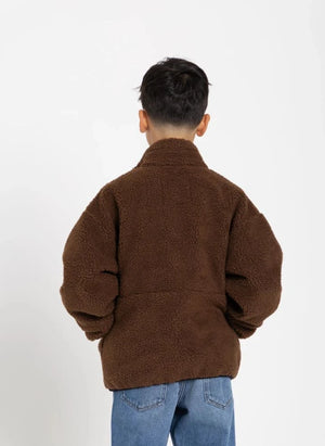 Hundred Pieces - Kabartmalı Sherpa Ceket | Kahverengi