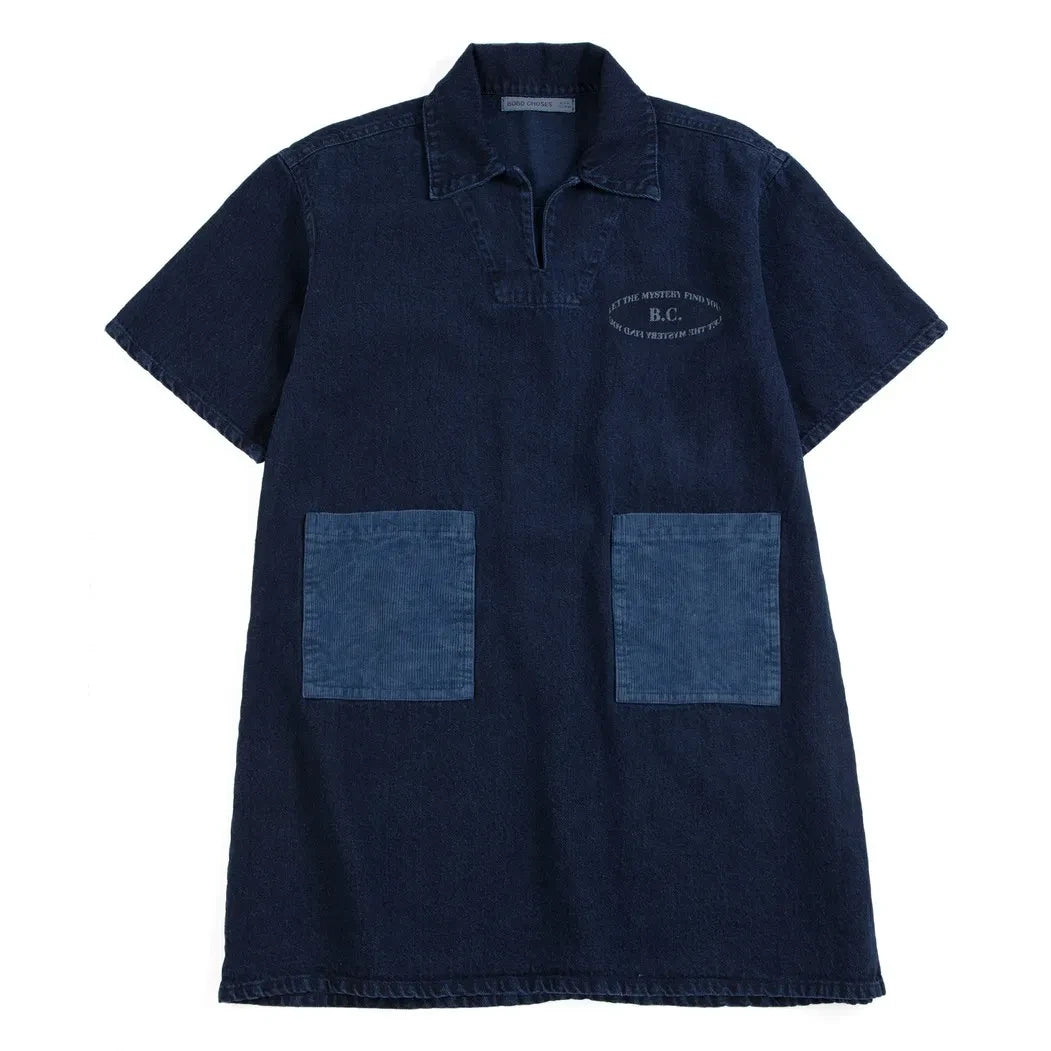 Bobo Choses - B.C. Denim Recycled Cotton Dress | Dark Blue