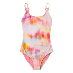 Lison Paris - 1 Piece Swimsuit Daiquiri Batik Pattern Recycled Fibers | Pink
