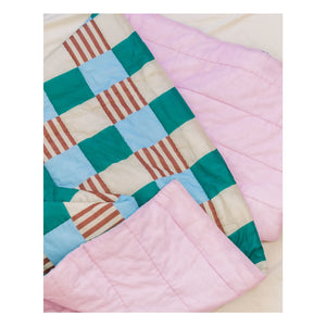 Tarta Gelatina - Playground reversible blanket | Green
