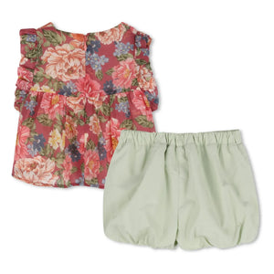 Chloé - Organic Cotton Fleurie Top & Bloomer Set | Rosewood