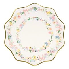 Meri Meri - Pastel Bahar Çiçekli Tabaklar - 8'li Set