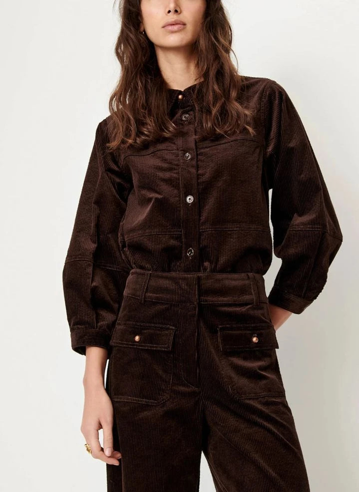 Sessùn - Leotown organic cotton blouse | Brown