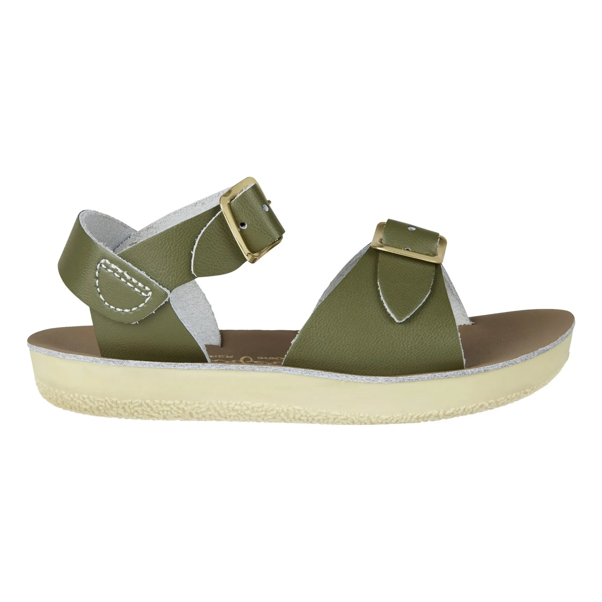 Salt-Water - Surfer Waterproof Leather Sandals | Haki