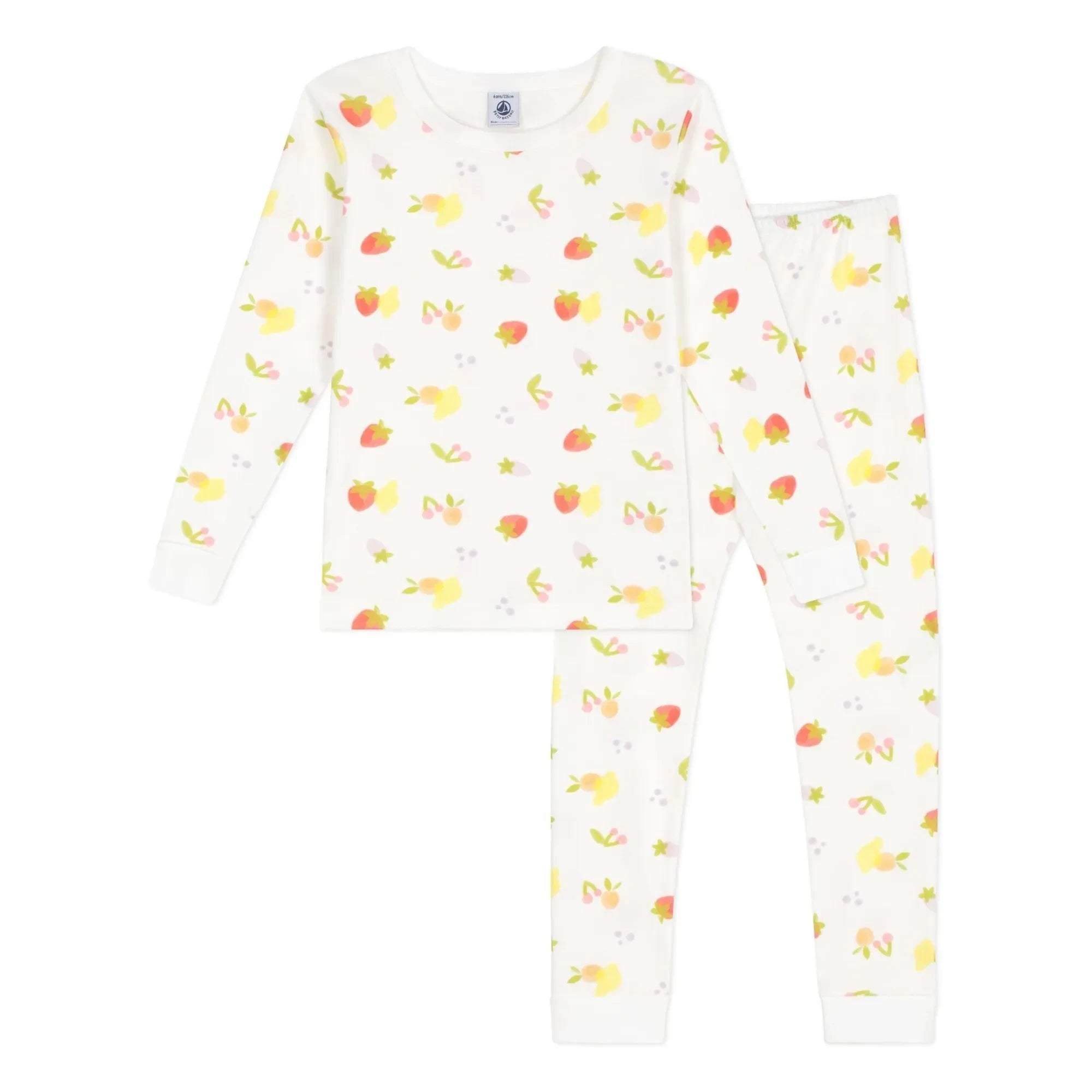 Petit Bateau - Fruit-patterned Pajama | White