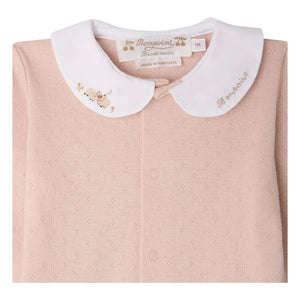 Bonpoint - Cayla Organic Cotton Peter Pan Collar Pajamas | Peach