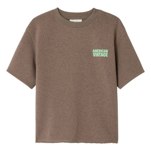 American Vintage - Evona Short Sleeve Sweatshirt Top | Brown