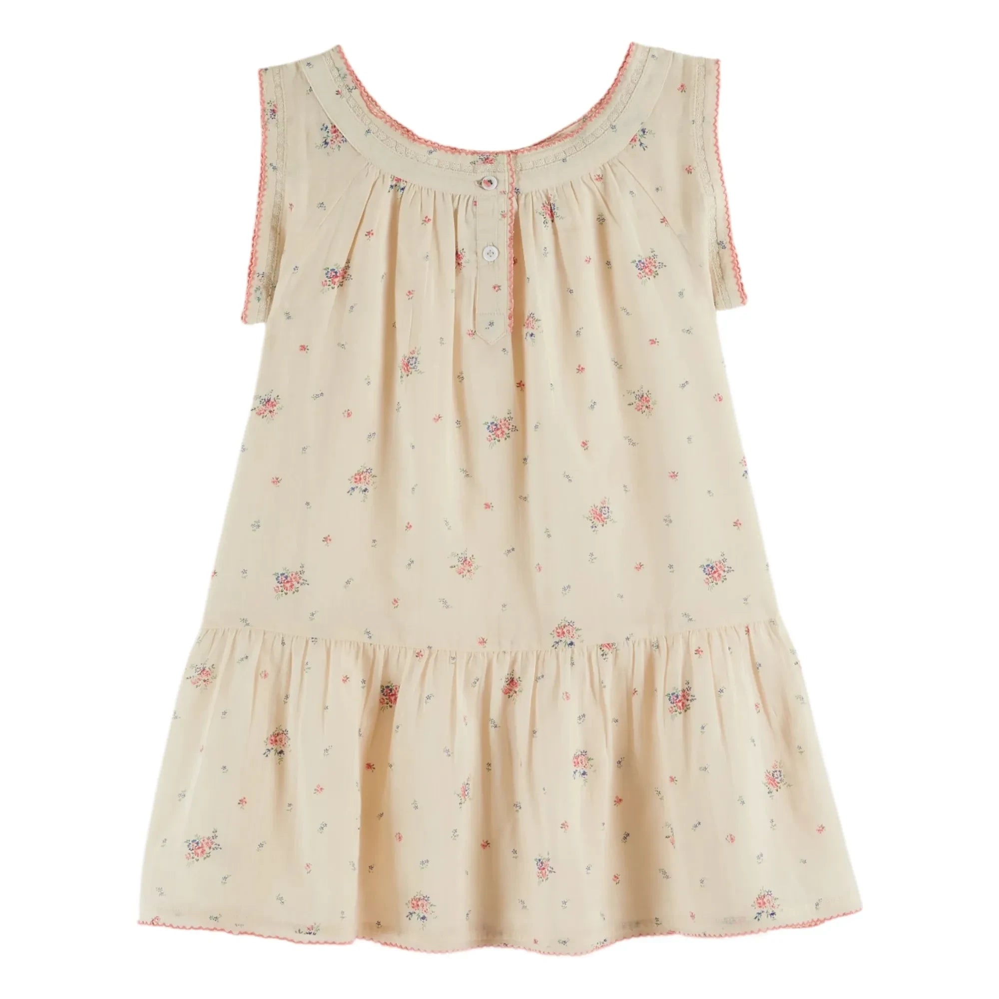 Emile et Ida - Organic Cotton Flower Dress | Cream