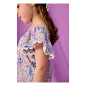 Louise Misha - Irene Fleurie Organic Cotton Romper | Purple