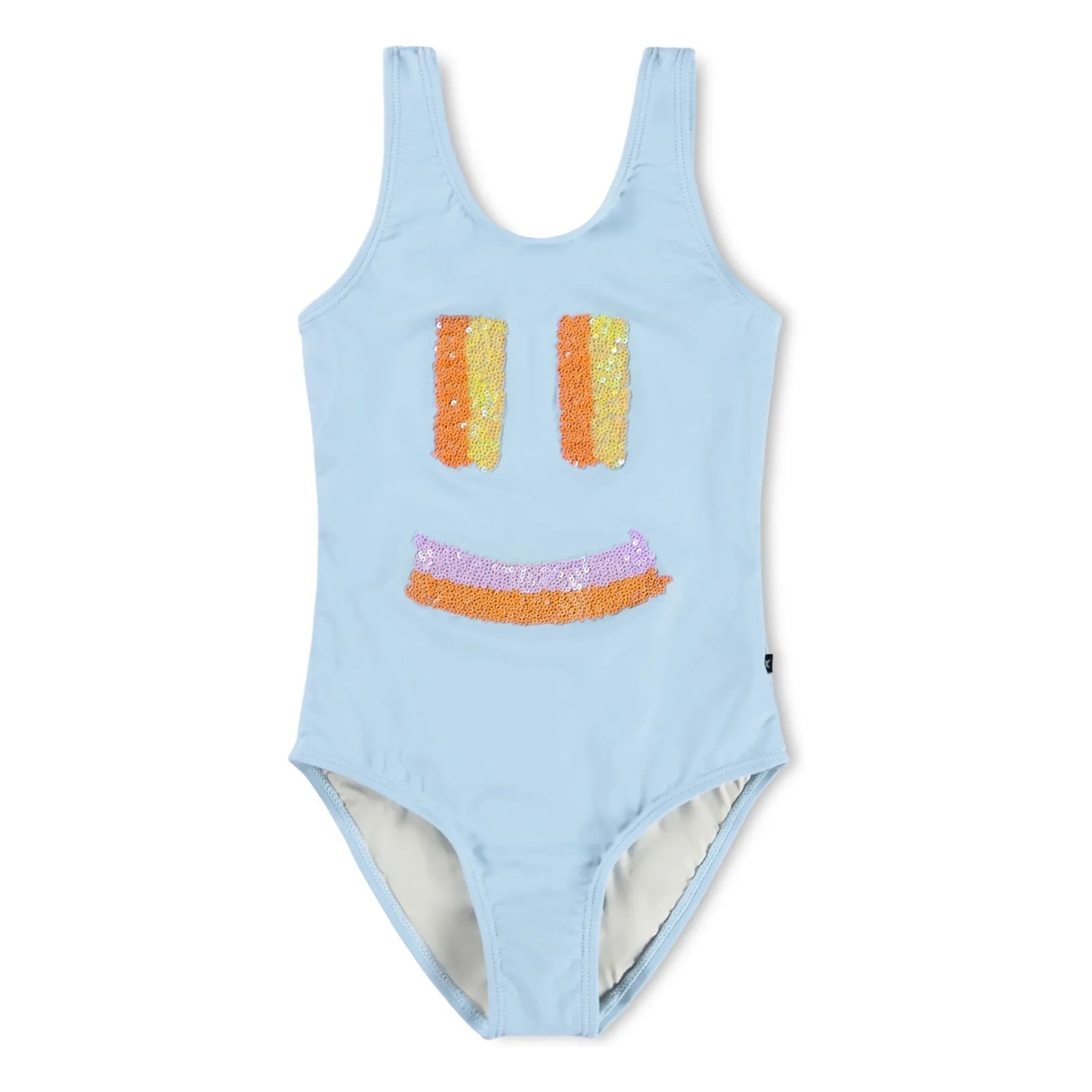 Molo - Nika Smile Recycled Fiber Swimsuit | Light Blue
