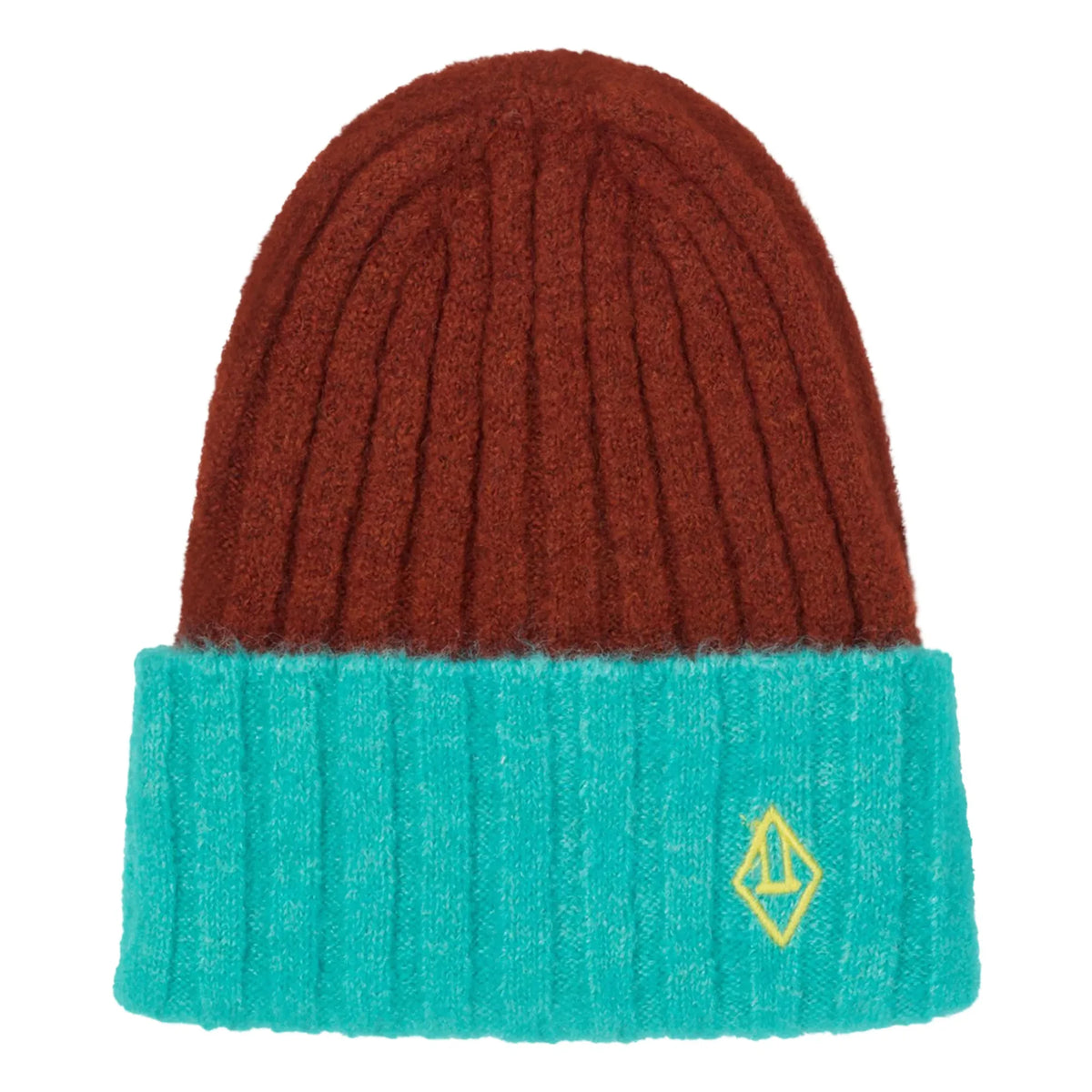 The Animals Observatory - Pony Two-Tone Logo Beanie | Chocolate