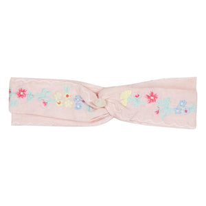 Tartine et Chocolat - Linen Flower Festo Headband | Light Pink