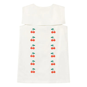 Tinycottons - Cherry Collar Dress | White