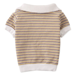 Gingersnaps - Nicholas Striped Polo T-Shirt | White