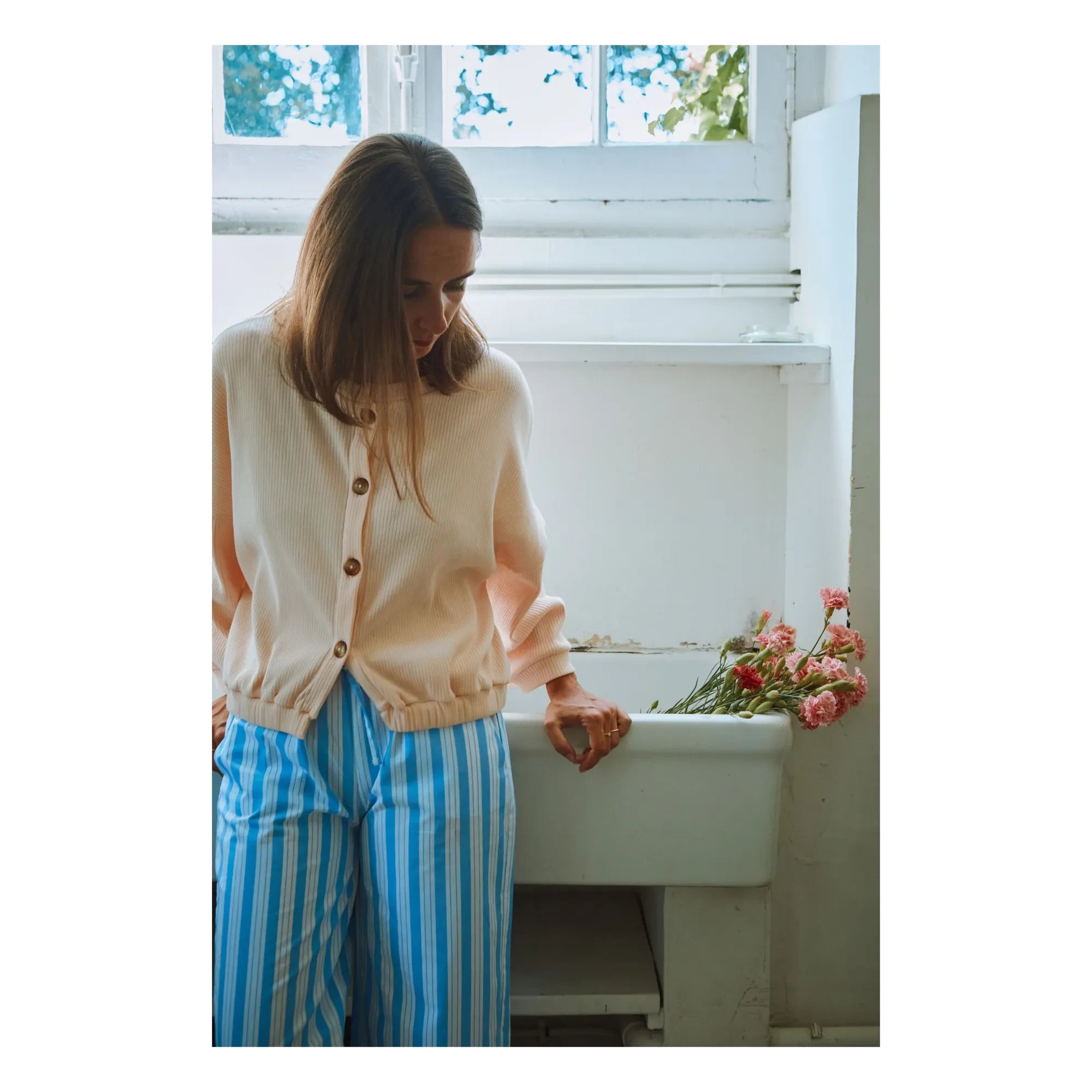 Poudre Organic - Zaatar Cardigan | Pale Pink