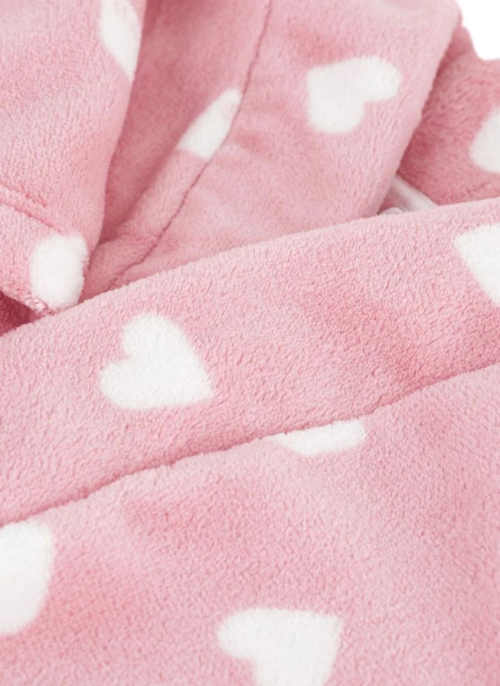 Petit Bateau - Heart-Patterned Dressing Gown | Pink