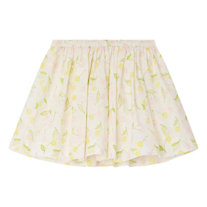 Bonpoint - Suzon Cherries Organic Cotton Poplin Skirt | Ecru