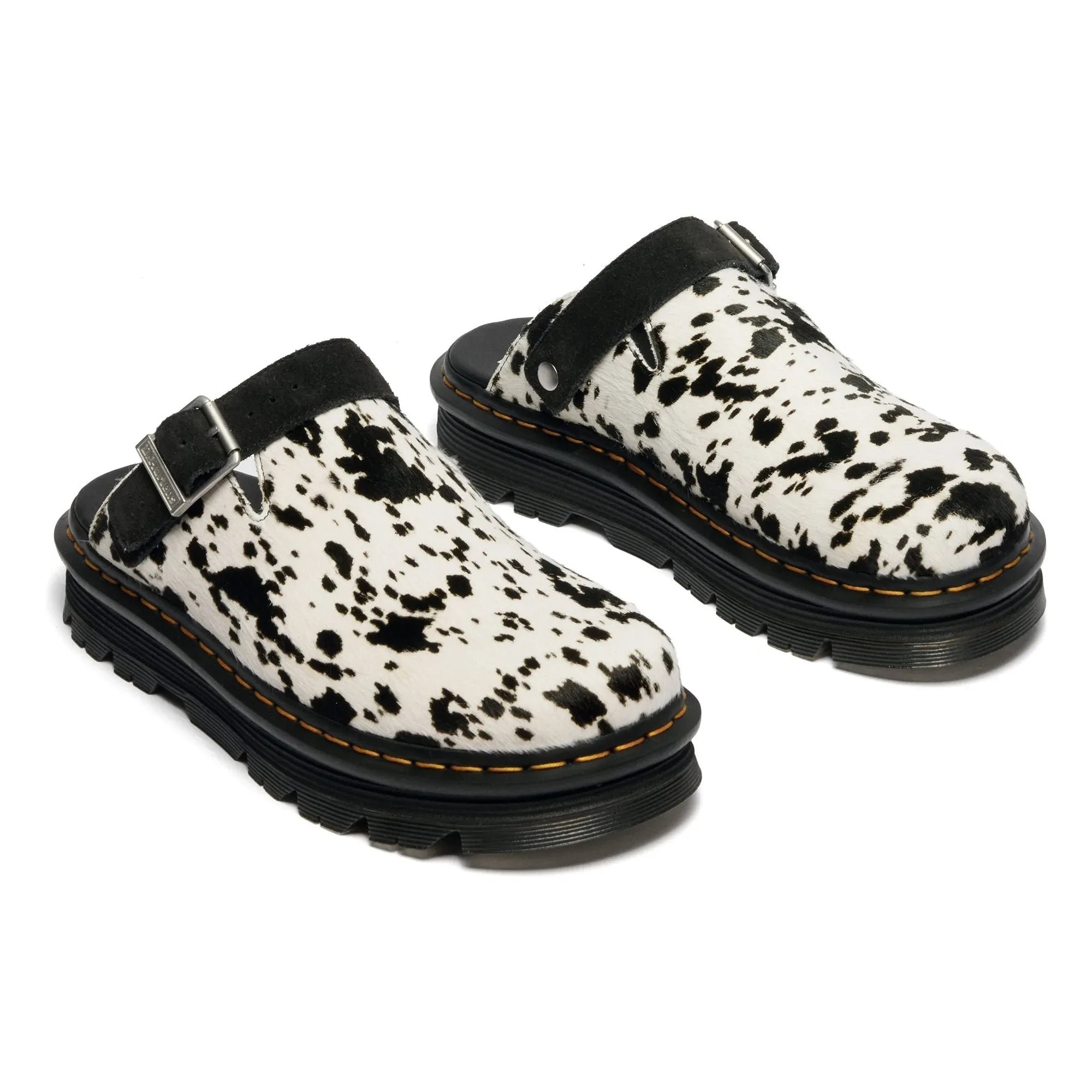 Dr Martens - Zebzag Dalmatian Slippers | White