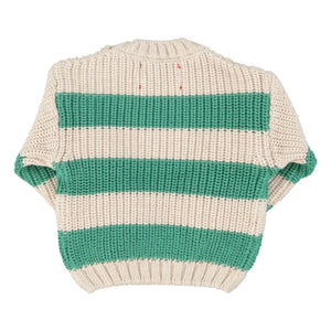 Piupiuchick - Striped Organic Cotton Sweater | Green