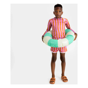 Beach & Bandits - Aloha Striped Trunk UV Protective Swimsuit Recycled Fibers | Pink