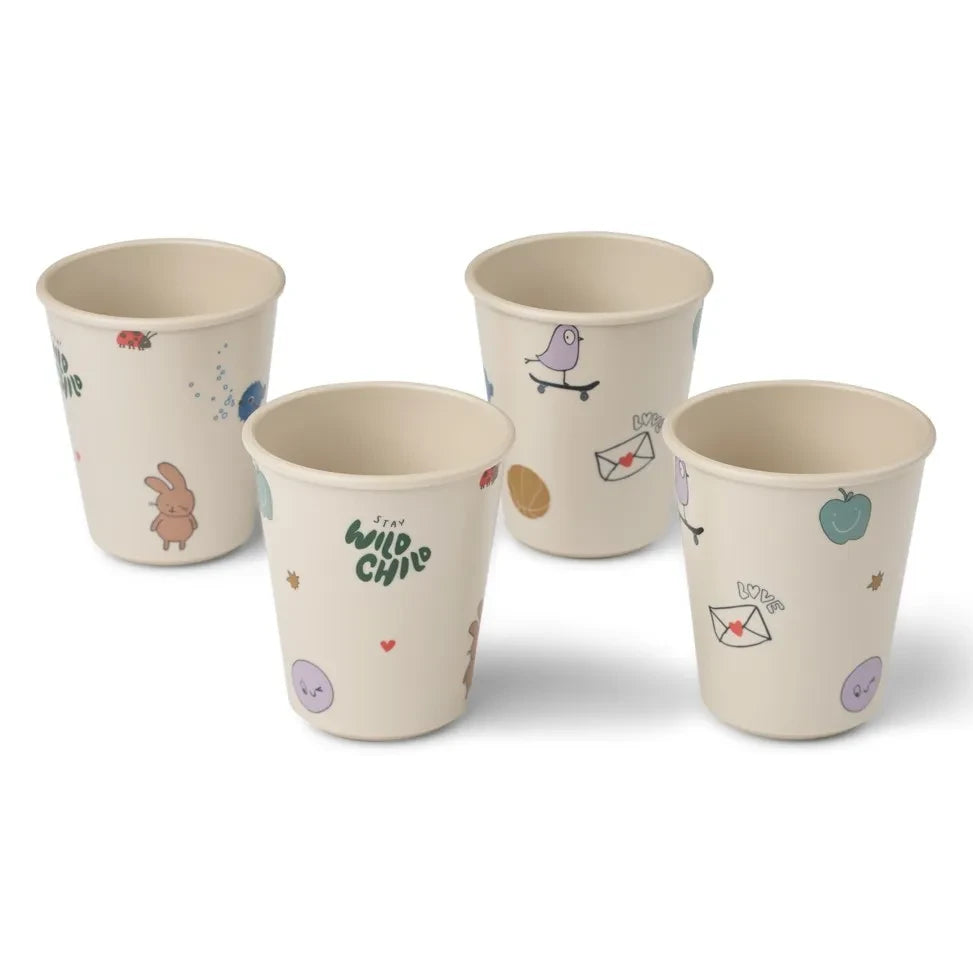 Liewood - Lana Cups - Set of 4 | Tamtam/Sandy