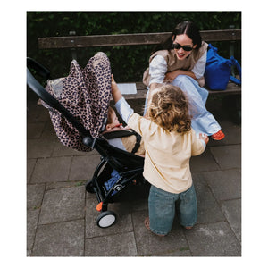 Stokke® - YOYO³ 6+ Baby Stroller Black Frame | Leopard