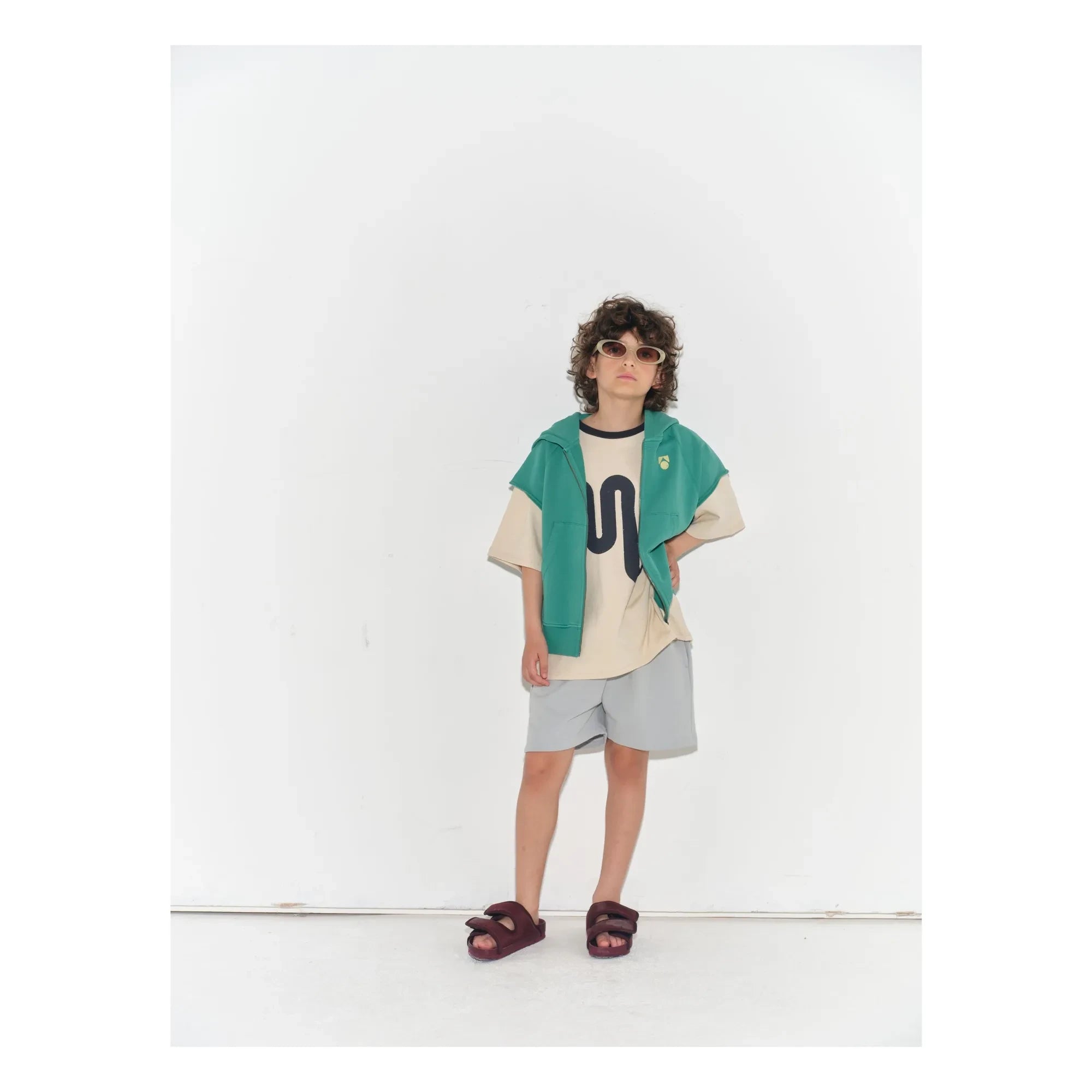 Main Story - Long Logo Organic Cotton T-Shirt | Ecru