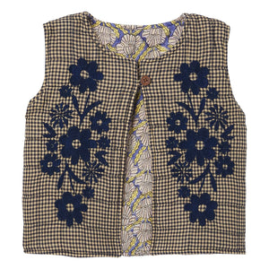 Apaches - Sakaru Sleeveless Double-Sided Vest | Blue