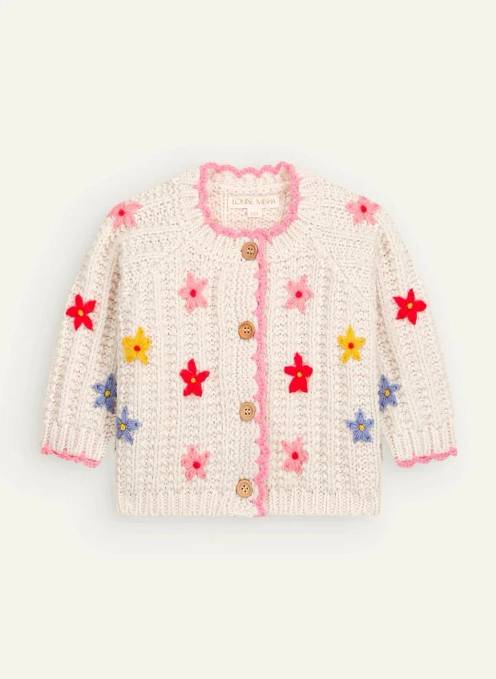 Louise Misha - Mony Laine cardigan and bloomer set | Cream