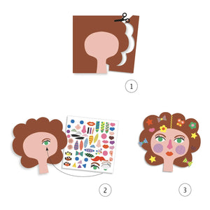 Djeco - Hairdresser Sticker Set