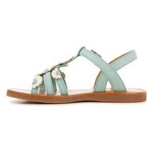 Pom d'Api - Plagette Multi Daisy sandals | Turquoise