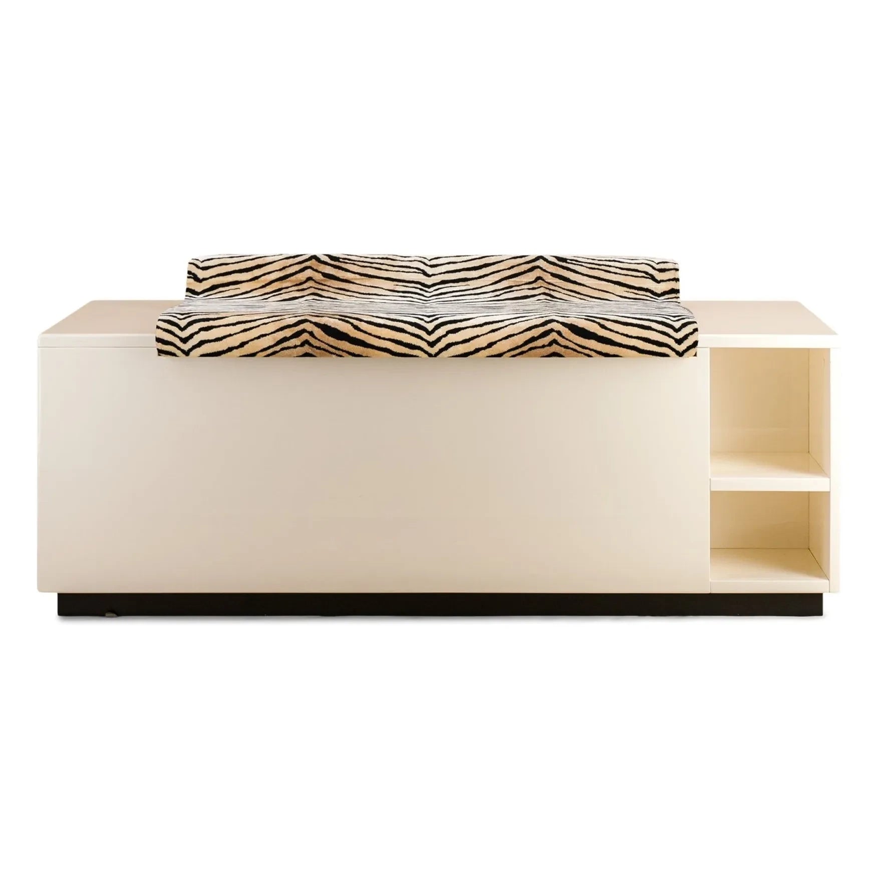 The Socialite Family - Checkered Wooden and Velvet Cameleon Chair Bench | Cream