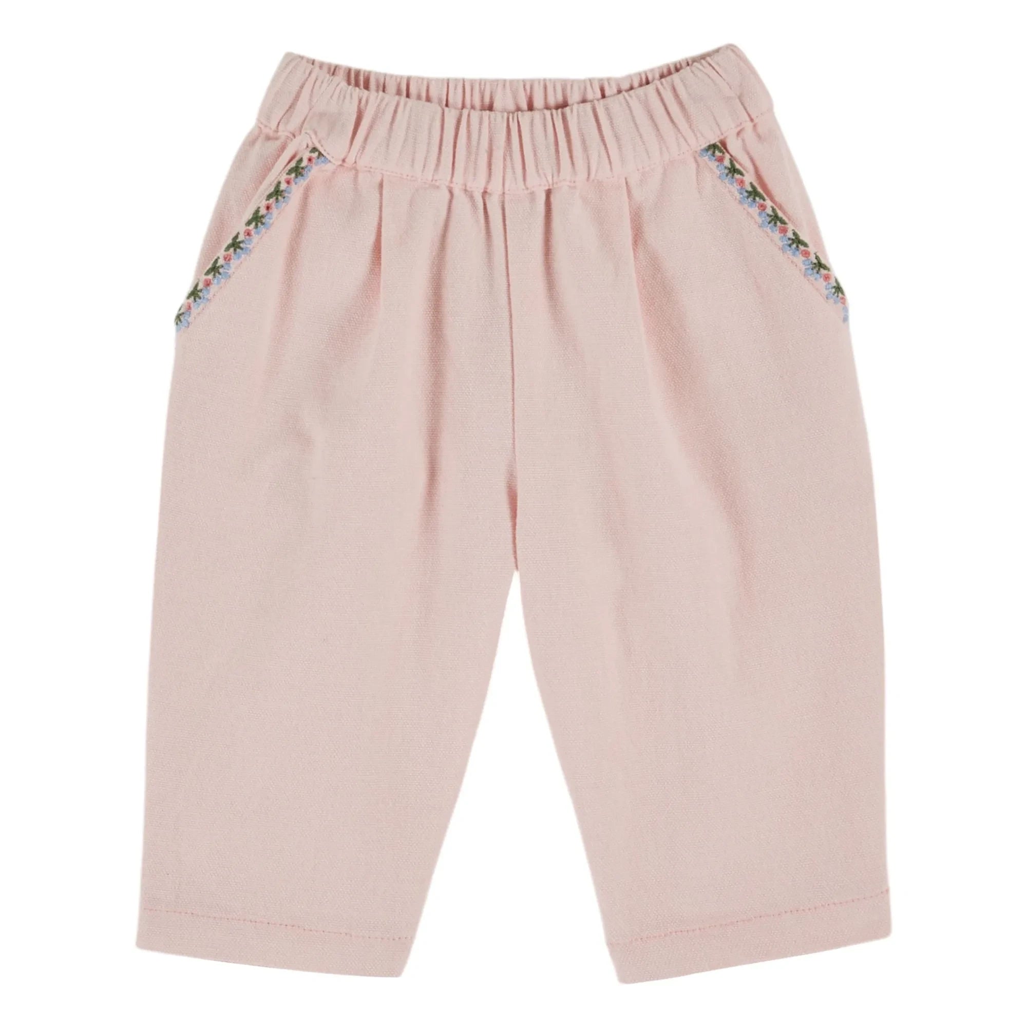 Emile et Ida - Embroidered Pocket Pants | Pink