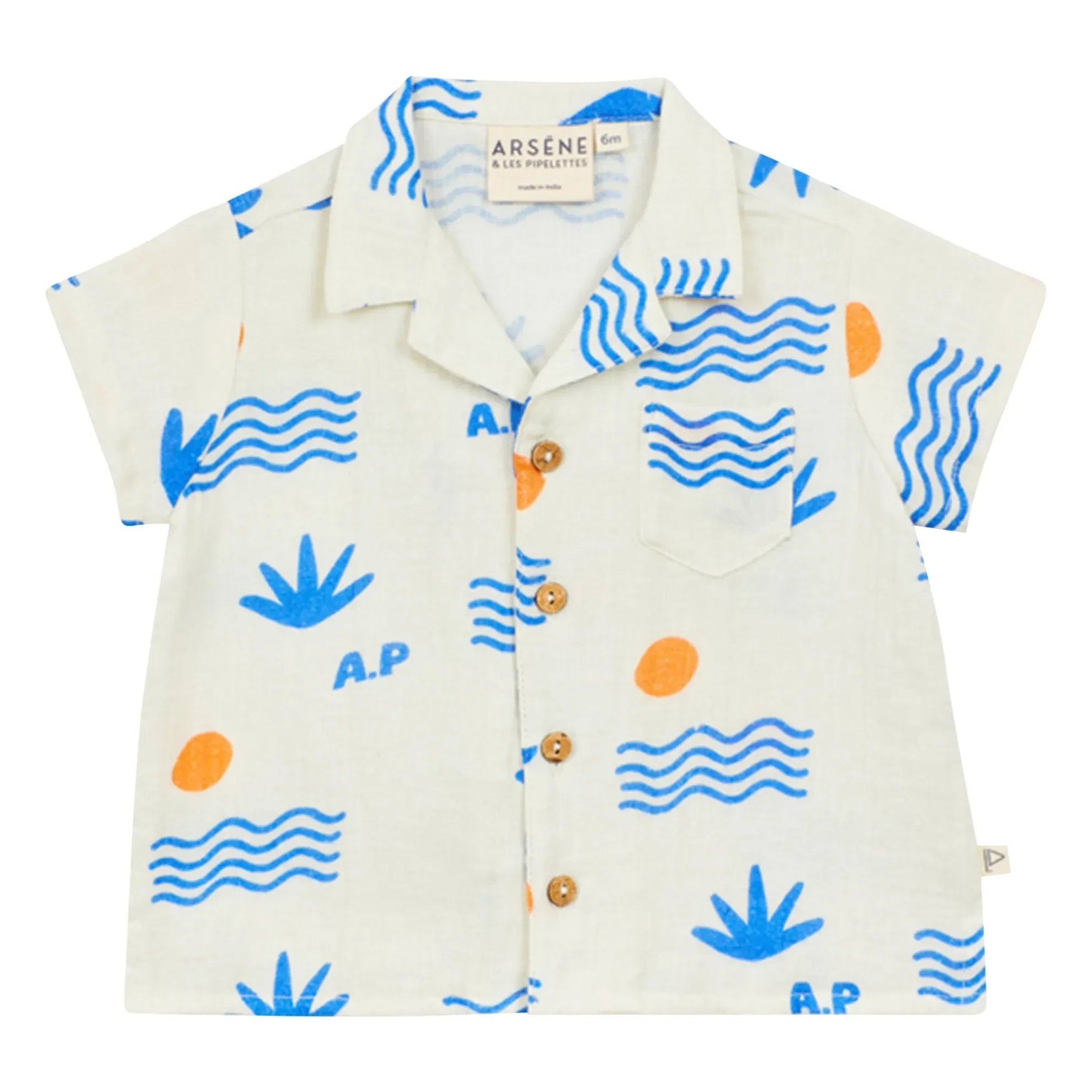 Arsène et Les Pipelettes - Wave Shirt Organic Cotton | Ecru