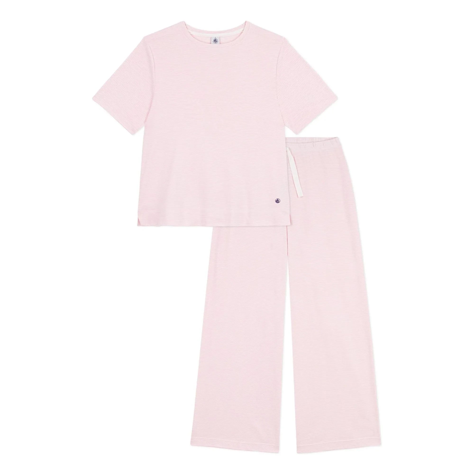 Petit Bateau - Striped Organic Cotton Pajamas | Pink