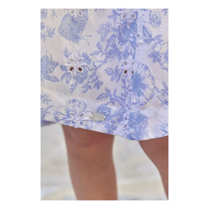 Tartine et Chocolat - Floral Romper | Azure Blue