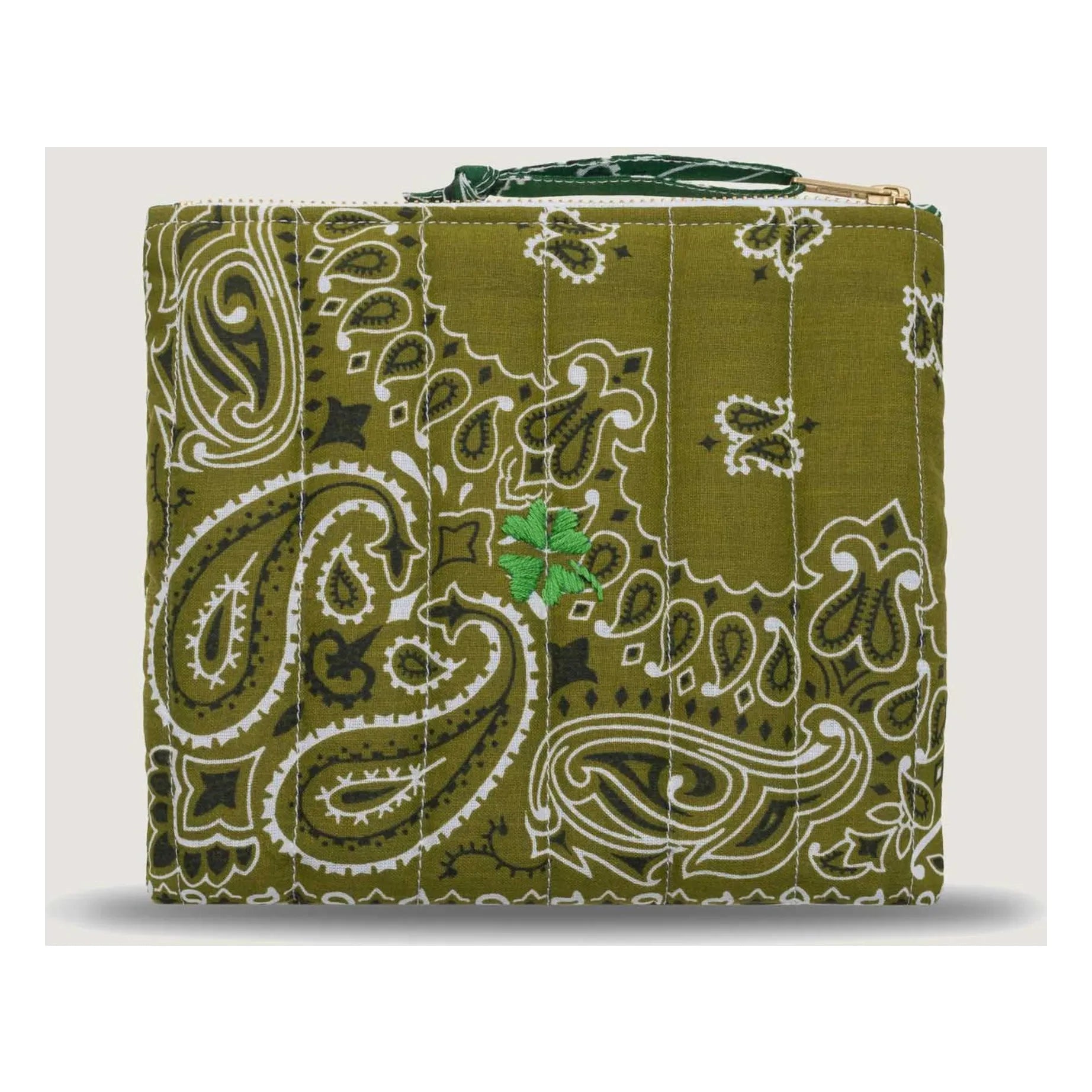 Call it by your name - Mini Zippered Quilted Trifle Pouch | Bronze