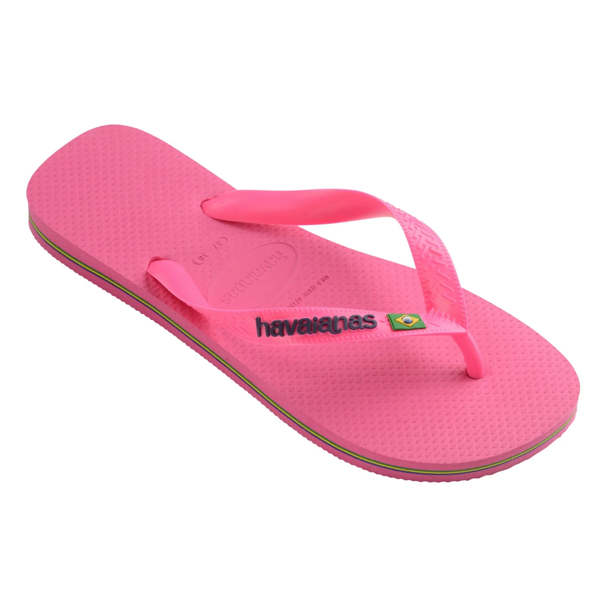 Havaianas - Brasil Logo Neon Flip Flops | Pink