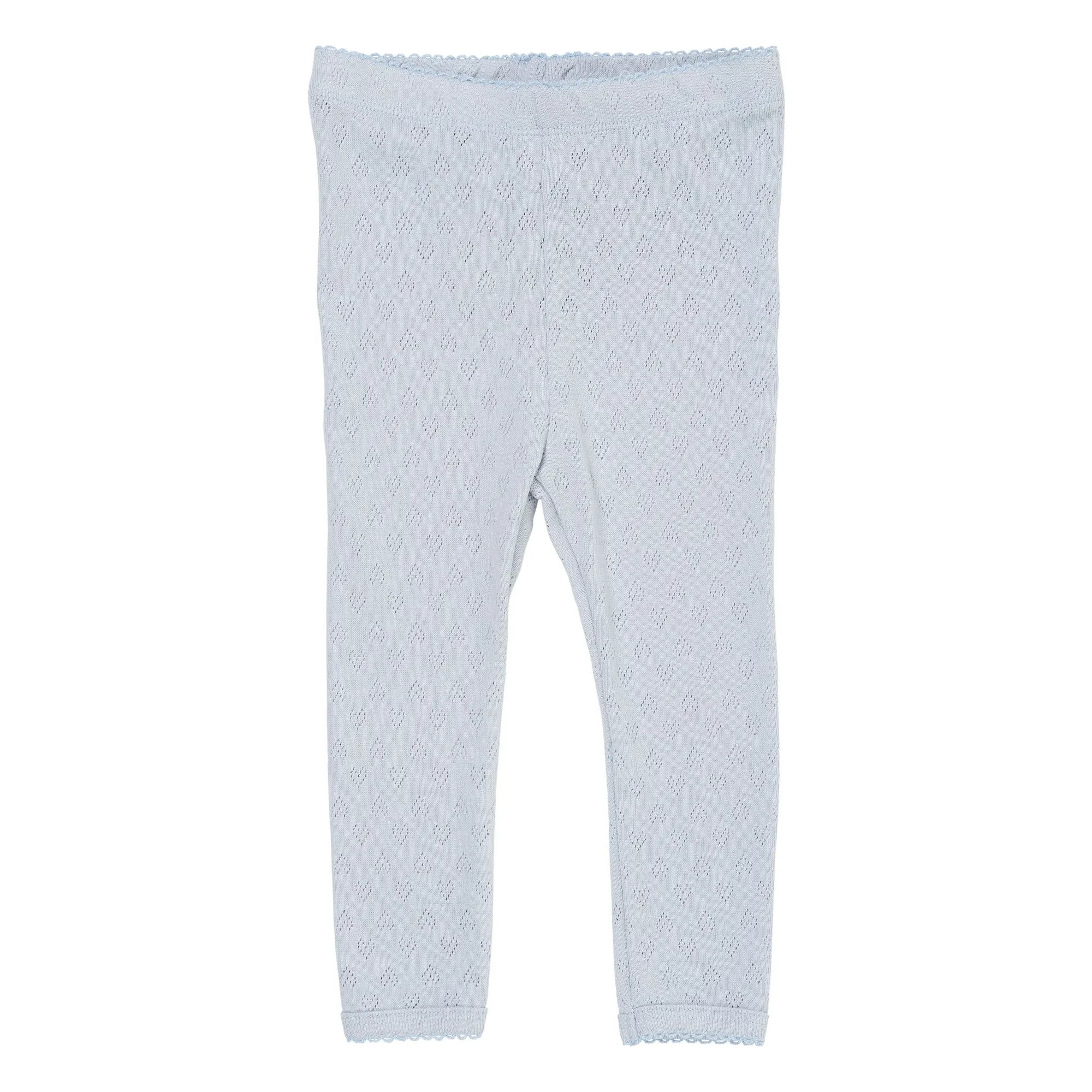 Copenhagen Colors - Pointelle Mold Heart Organic Cotton | Light Blue