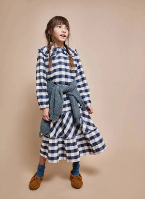 Búho - Gingham Kareli etek | Lacivert